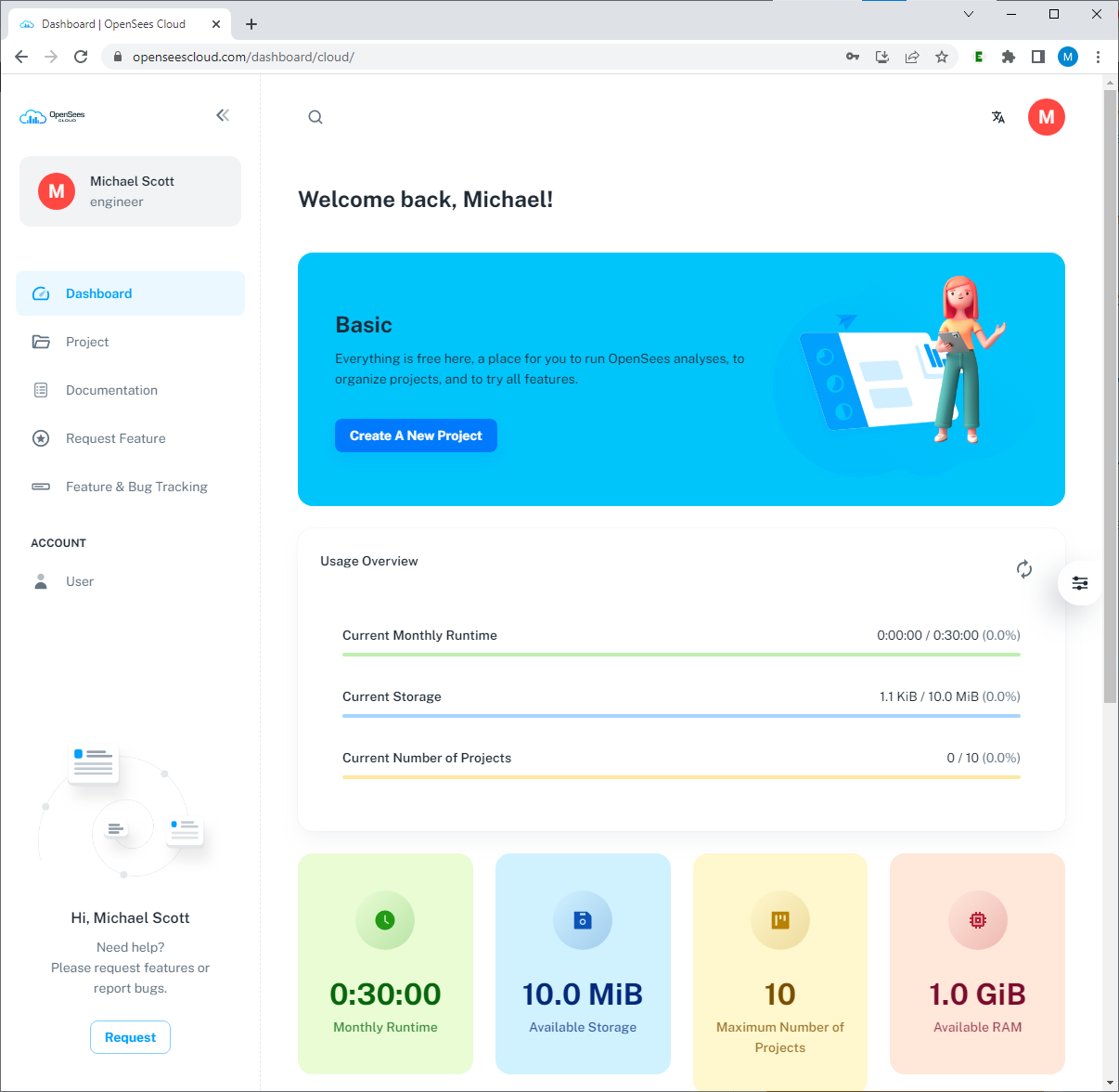 OpenSees Cloud Dashboard